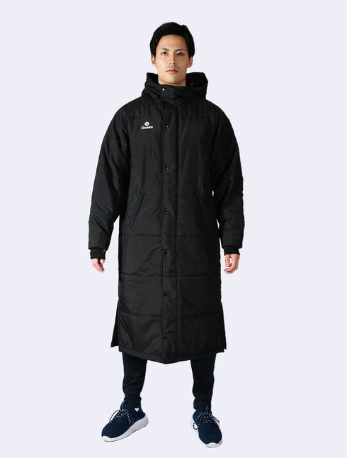 スクアドラ / ロングベンチコート / 優れた防風性・撥水性で、指導者にもおすすめなロングベンチコート。