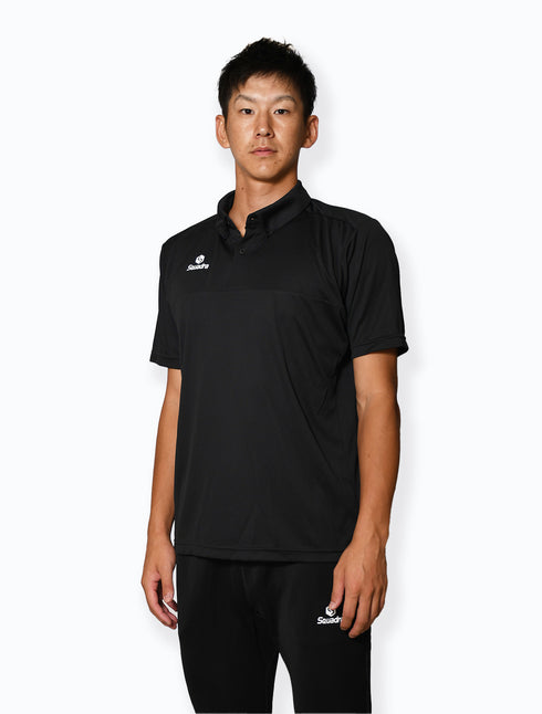 スクアドラ / ボタンダウンポロシャツ(遮熱・クーリング機能付)/ ソフトな風合いが特徴の、4色展開のボタンダウンポロシャツ。濃色でも優れた遮熱クーリング効果を発揮。