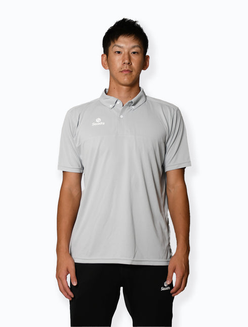 スクアドラ / ボタンダウンポロシャツ(遮熱・クーリング機能付) / 優れた遮熱クーリング効果に高いUVカット性が自慢の一枚。