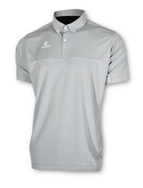 スクアドラ / ボタンダウンポロシャツ(遮熱・クーリング機能付)/ 高いUVカット性で日光からカラダを守ります。