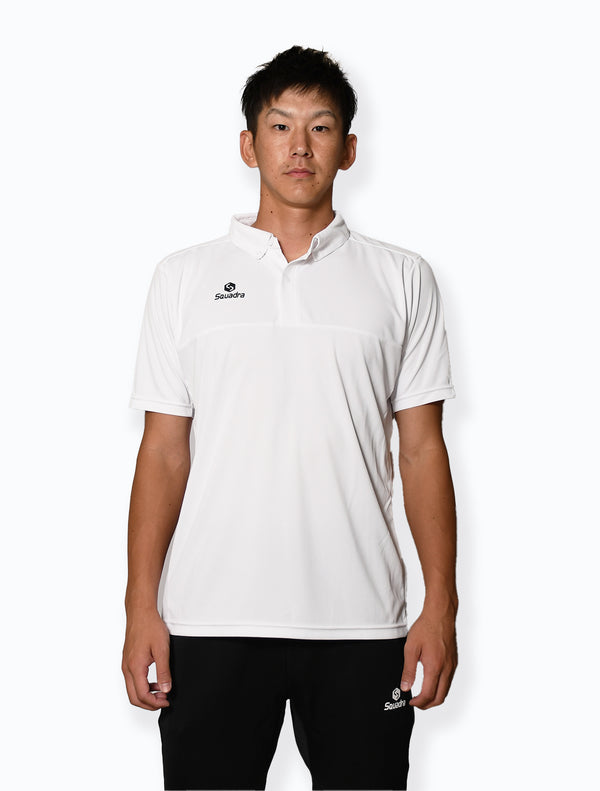スクアドラ / ボタンダウンポロシャツ(遮熱・クーリング機能付) / 高機能性素材であるこかげMAXを採用した熱中症対策商品。