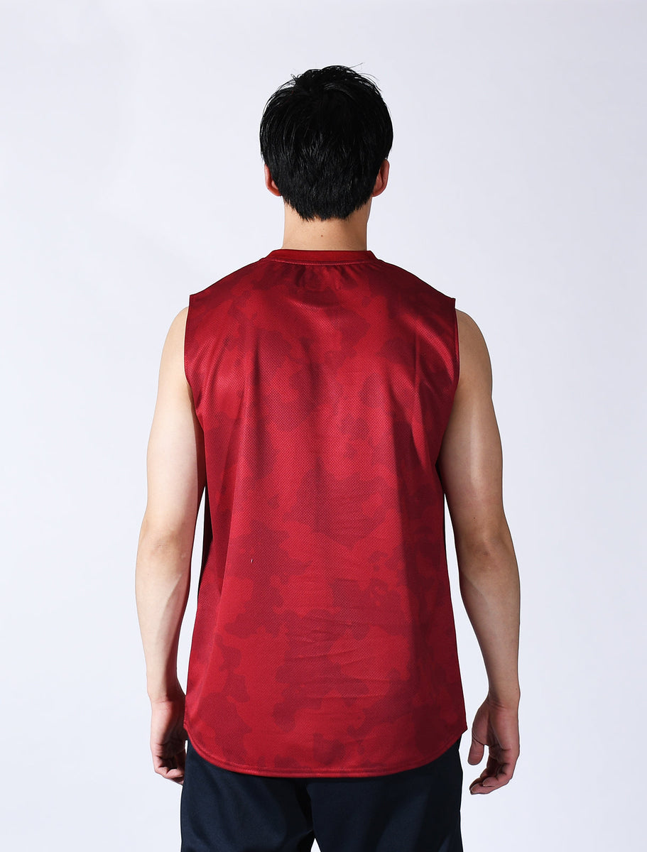 KMRii ノースリーブシャツ RED シャツ KMRii/ケムリ/Shadow Vine Long 