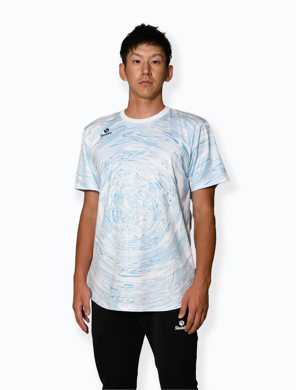 スクアドラ / グラフィック プラクティスシャツ SUIMON 練習用 ウェア スポーツウェア トレーニング 筋トレ 吸水速乾 吸汗速乾 細身 半袖 メンズ おしゃれ かっこいい Tシャツ おすすめ 服 ジム