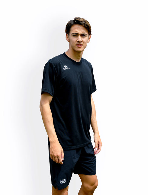 スクアドラ / コットンタッチドライTシャツ (SQロゴ) 吸水速乾 吸汗速乾 蒸れない 化学繊維 合成繊維 ポリエステル 100 汗染み できない すぐ乾く テックウェア スポーツウェア ジム ヨガ 新素材 スポーツブランド 普段着 筋トレ メンズ おしゃれ かっこいい