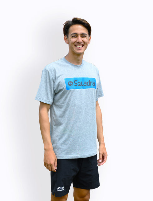 スクアドラ / コットンタッチドライTシャツ (スクエアSQ) 吸水速乾 吸汗速乾 蒸れない 化学繊維 合成繊維 ポリエステル 100 汗染み できない すぐ乾く テックウェア スポーツウェア ジム ヨガ 新素材 スポーツブランド 普段着 筋トレ メンズ おしゃれ かっこいい