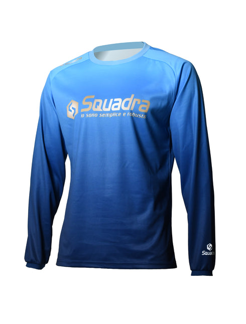 スクアドラ / グラフィックロングスリーブプラクティスシャツ 軽量で速乾性に優れた生地を採用。スクアドラ取扱店ではチームオーダーにも対応。