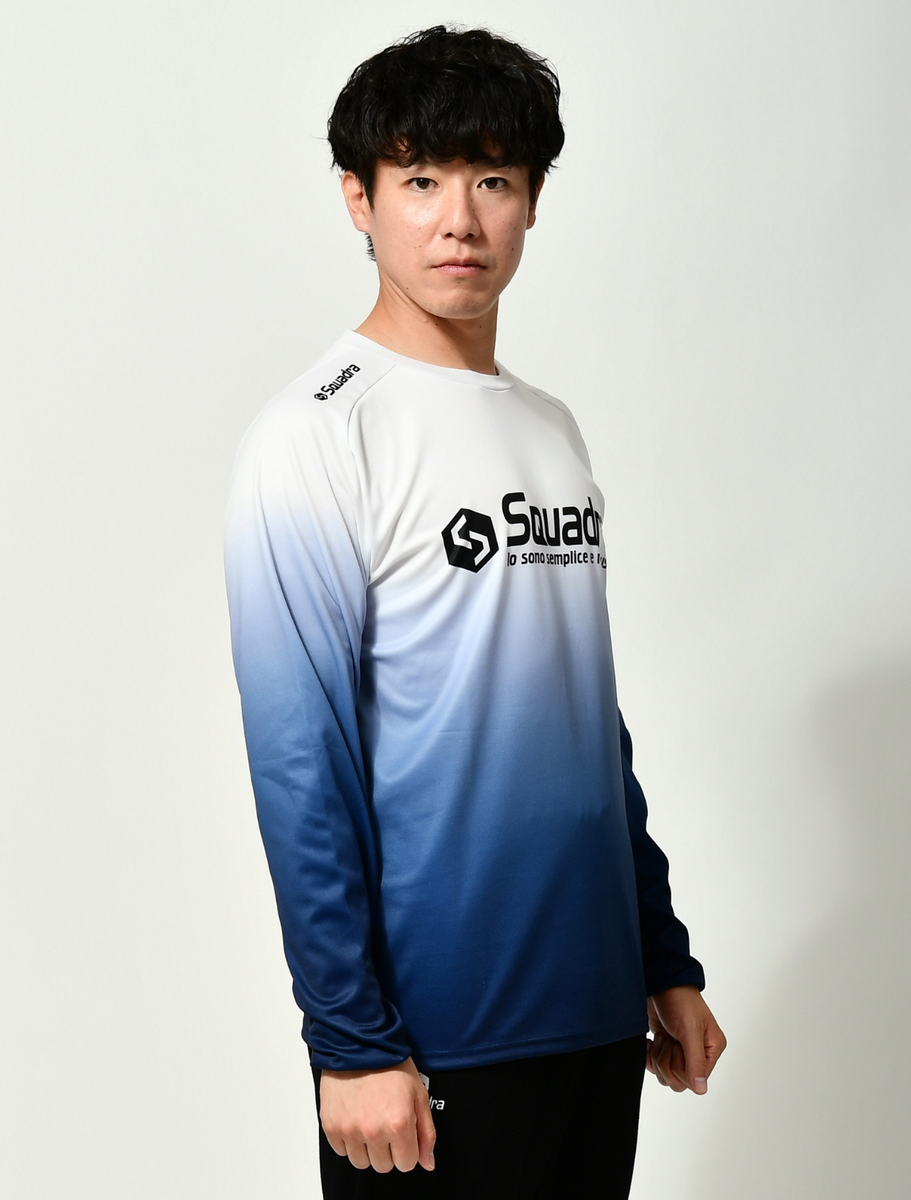 グラフィックロングスリーブプラクティスシャツ (グラデーション