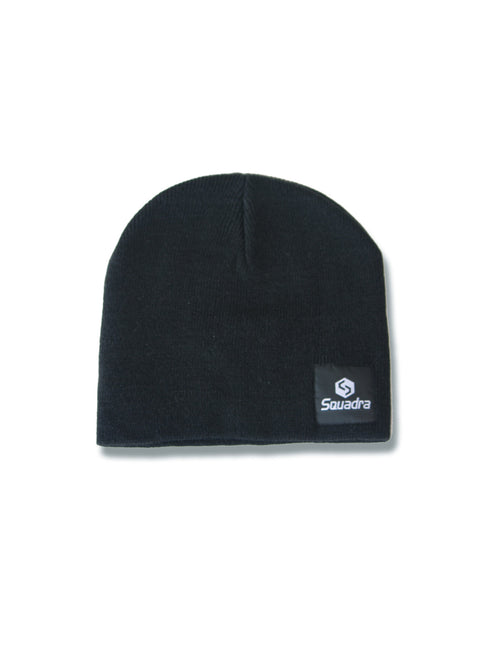 スクアドラ / ニットキャップ スポーツ用 ニット帽 ワッチキャップ 防寒 暖かい 防寒小物 帽子 スポーツウェア チクチクしない 小ぶり タイトフィット シンプル ブラック 黒