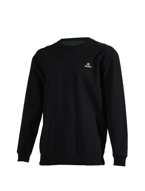 スクアドラ / クルーネックスウェット セットアップ コットン100% スポーツウェア 普段着 カジュアル 丸首 運動着 ジム フィットネス ブラック 旧式 トレーニング 練習着