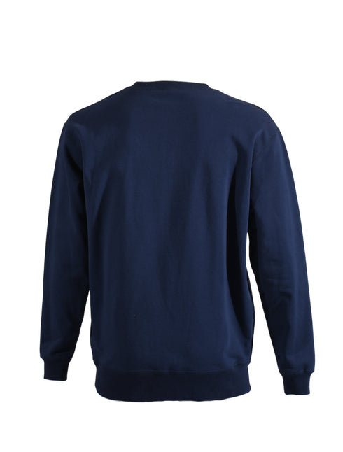 スクアドラ / クルーネックスウェット セットアップ コットン100% スポーツウェア 普段着 カジュアル 丸首 運動着 ジム フィットネス ネイビー 旧式 トレーニング 練習着