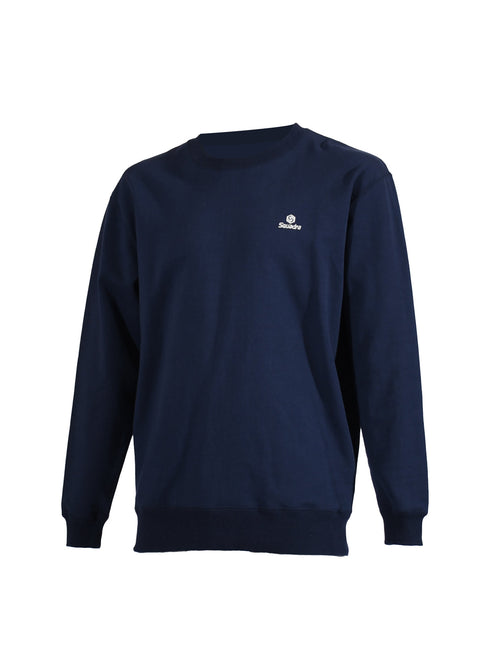 スクアドラ / クルーネックスウェット セットアップ コットン100% スポーツウェア 普段着 カジュアル 丸首 運動着 ジム フィットネス ネイビー 旧式 トレーニング 練習着