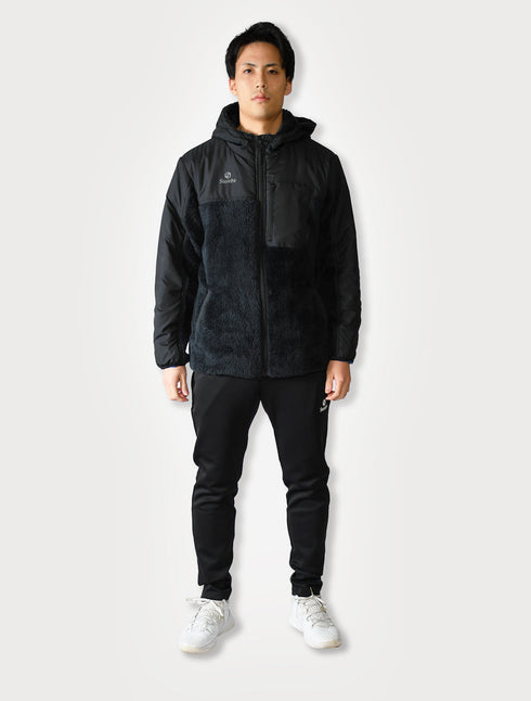 スクアドラ / ボアフリースフーディジャケット / 裏地付きだから真冬でも着こなせるボアフリースジャケットです。